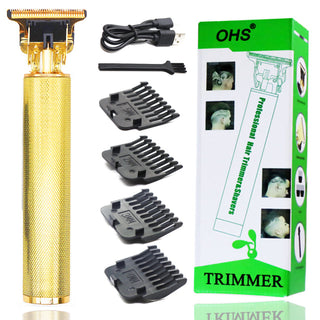 USB Vintage T9 0mm Electric Hair Trimmer For Man Cordless Clippers Professional Beard Hair Cutting Machine Barber rechargeable ALODIA STORE