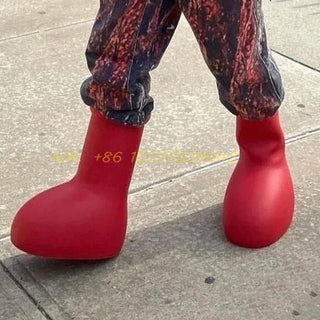 Red Rain Boots Thick Bottom ALODIA STORE