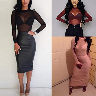 Crop Top Sexy Mujer Camiseta transparent ALODIA STORE