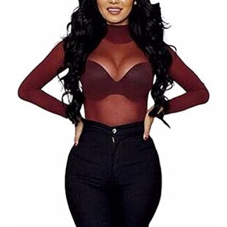 Crop Top Sexy Mujer Camiseta transparent ALODIA STORE
