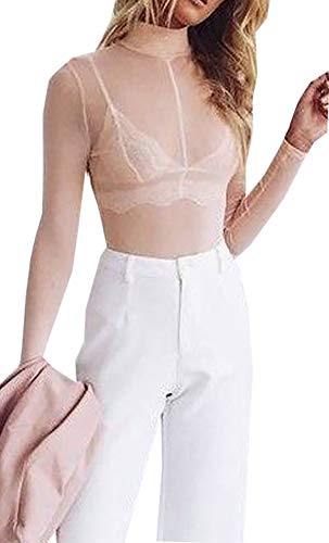 Crop Top Sexy Mujer Camiseta transparent ALODIA STORE