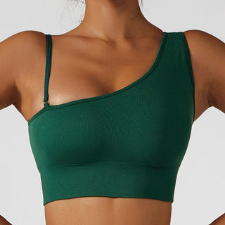 Summer Sexy Oblique Shoulder Yoga Clothes Tops ALODIA STORE