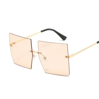 Oversized Rimless Square Sunglasses ALODIA STORE