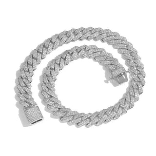 Gold Plated Iced Out Chain for Men and Women Cuban Chain Necklace ALODIA STORE