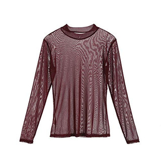 Crop Top Sexy Mujer Camiseta transparent ALODIA STORE
