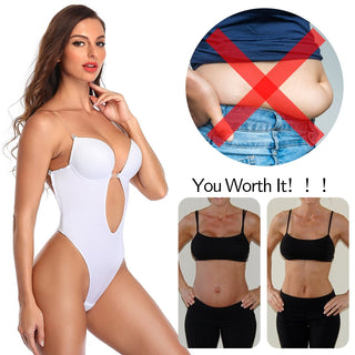 Shapewear Bodysuit Women Deep V-Neck Body Shaper ALODIA STORE