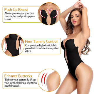 Shapewear Bodysuit Women Deep V-Neck Body Shaper ALODIA STORE
