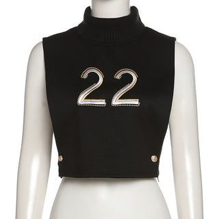 Turtleneck Sleeveless Pullover Crop Top and Dress ALODIA STORE