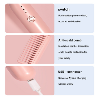 Multifunctional USB Rechargeable Hair Straightener ALODIA STORE
