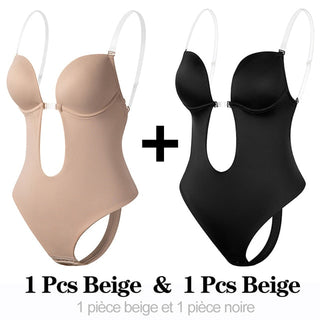 Shapewear Bodysuit Women Deep V-Neck Body Shaper ALODIA STORE