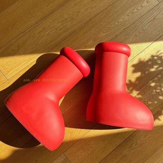 Red Rain Boots Thick Bottom ALODIA STORE