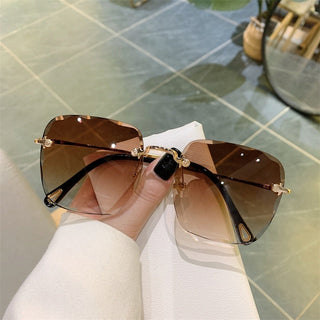 Vintage Clip Frameless UV Sunglasses ALODIA STORE
