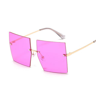 Oversized Rimless Square Sunglasses ALODIA STORE