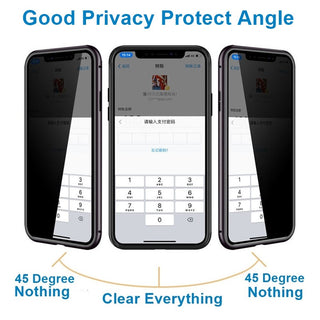 Glass Privacy Metal Phone Case For iPhone 14 ALODIA STORE