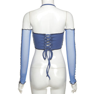Ribbed Hem Cropped Top ALODIA STORE