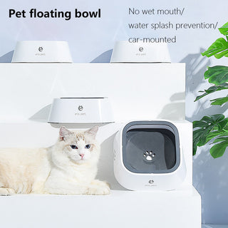 Dog Drinking Water Bowl 1.5L Floating Non-Wetting Mouth Cat Bowl Without Spill Drinking Water Dispenser ABS Plastic Dog Bowl ALODIA STORE