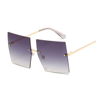 Oversized Rimless Square Sunglasses ALODIA STORE
