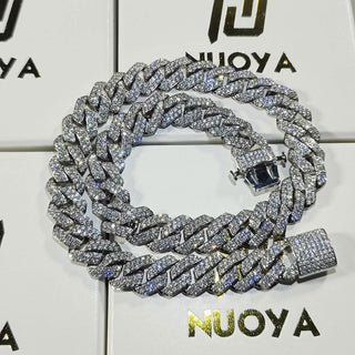 Gold Plated Iced Out Chain for Men and Women Cuban Chain Necklace ALODIA STORE