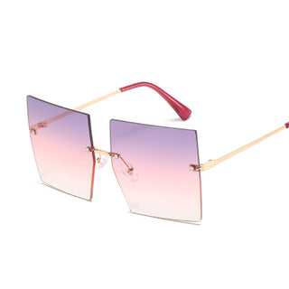 Oversized Rimless Square Sunglasses ALODIA STORE