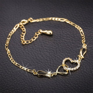 Exquisite Double Heart Necklace Earrings Bracelet Jewelry Set Charm Ladies Jewelry Fashion Bridal Accessory Set Romantic Gifts ALODIA STORE