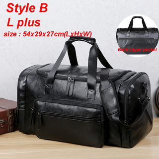 Men Quality Leather Travel Bags Carry on Luggage Bag Men Duffel Bags Handbag Casual Traveling Tote Large Weekend Bag Hot XA631ZC ALODIA STORE