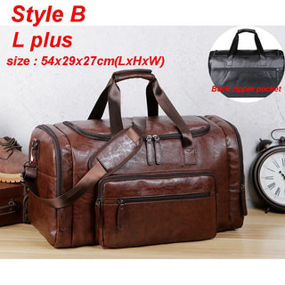 Men Quality Leather Travel Bags Carry on Luggage Bag Men Duffel Bags Handbag Casual Traveling Tote Large Weekend Bag Hot XA631ZC ALODIA STORE