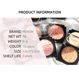 MENOW B705 10-Color Petal Blush Monochrome Blush on ALODIA STORE