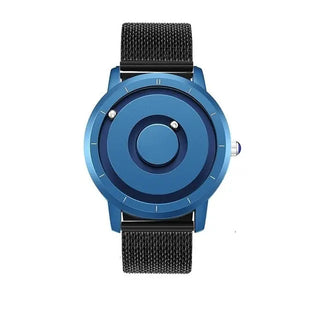 EUTOUR New Innovative Blue Gold Magnetic Metal Multifunctional Watch Men's Fashion Sports Quartz Watch Simple Men's Watch ALODIA STORE