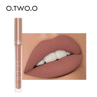 O.TWO.O Liquid Lipstick Matte Lip Gloss Cosmetic Lightweight Lip Glaze Long Lasting Lip Tint  Waterproof 12 Color Lips Makeup ALODIA STORE