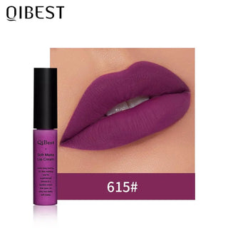 QIBEST Matte Lip Gloss Lip Makeup 34 Colors Velet Nude Waterproof Lipgloss Matte Lipstick Liquid Lipstick Long lasting Lip Tint ALODIA STORE
