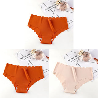VDOGRIR 3Pcs/Lot Sexy Women's Mid Rise Panties Set Underwear Seamless Solid Color Briefs Comfortable Underpants Lady Lingerie ALODIA STORE