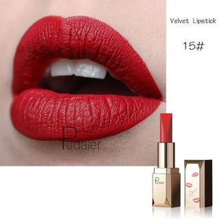 Pudaier Brand Matte Lipstick Professional Makeup for Women Long Lasting Velvet Tint Matt Sexy Lip Stick Nice Shades Batom Matte ALODIA STORE