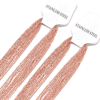 LUXUKISSKIDS Stainless Steel Necklace Chains Woman 10pcs/lot Bulk Wholesale DIY Rolo 2mm Chain No Fade Choker For Jewelry Making ALODIA STORE