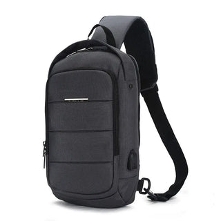OZUKO Casual Men's Chest Pack Waterproof Crossbody Bags Male USB Charging Shoulder Bag Large Capacity Oxford Messenger Bag 2019 ALODIA STORE