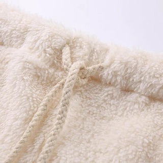Three Piece Sexy Fluffy Sets Velvet Plush Hooded Cardigan Coat+Shorts+Crop Top Women Tracksuit Casual Sports Overalls Sweatshirt ALODIA STORE