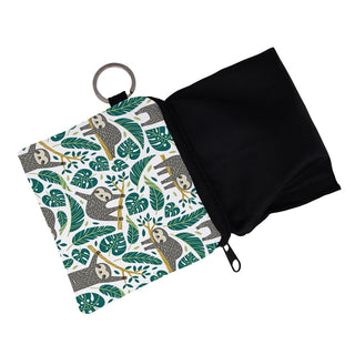 Jomtokoy Cute Sloth printing waterproof Purse Card Key Pouch Small Zipper Coin Purse Card Holder Mini square wallet ALODIA STORE