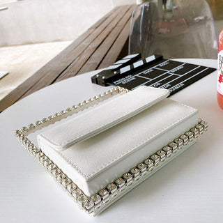 Luxury Colored Diamond Half Moon Women Purses and Handbags Evening Bag Serpentine Designer Party Clutch Bag Chic Wedding Bag ALODIA STORE