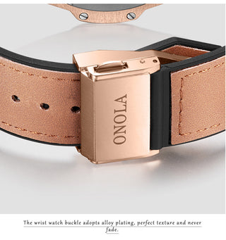 men watch Brand ONOLA Luxury fashion unique sport 2021 new leather quartz watch men relogio masculino ALODIA STORE