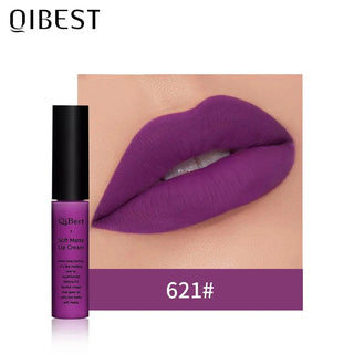 QIBEST Matte Lip Gloss Lip Makeup 34 Colors Velet Nude Waterproof Lipgloss Matte Lipstick Liquid Lipstick Long lasting Lip Tint ALODIA STORE