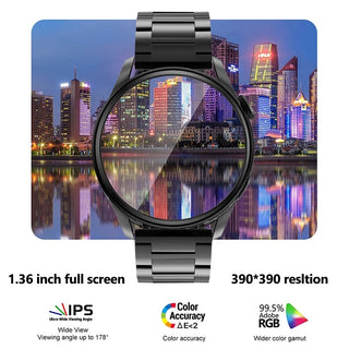 New 390*390 HD Screen NFC Smart Watch Men Bluetooth Call Sport GPS Track Watch Custom Dial Heart Rate ECG PPG Smartwatch For Men ALODIA STORE