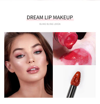 QIBEST 12 Colors Shimmer Liquid Lipstick Diamond Lip gloss Cosmetic Lip Tint Glitter Waterproof Moisturizer Makeup Lip Gloss ALODIA STORE