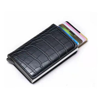Men Smart Wallet Rfid Safe Anti-theft Holder Women Small Purse Bank ID Cardholder Metal ALODIA STORE