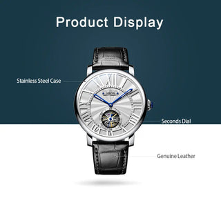 Switzerland Luxury Brand Men Skeleton Watch Leather Seagull Movement Automatic Men Watch Business relogios masculino Waterproof ALODIA STORE
