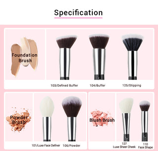 Jessup 25pcs Professional Makeup Brushes Set Natural ALODIA STORE