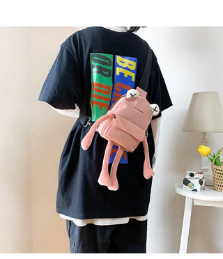 Personality Girl Small Bag Cartoon Cute Frog Bag Casual Messenger Bag Chest Bag Unisex Shoulder Crossbody Bag Nylon Women Bag ALODIA STORE