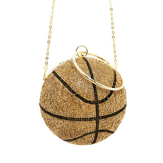 Luxury Basketball Diamond Party Evening Bag Purses and Handbag for Women Ball Shape Shoulder Bag Clutch Designer Crossbody Bag ALODIA STORE