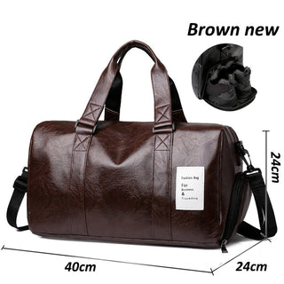 Travel Bag Carry on Luggage Duffel Bags Large PU Leather Tote Belt Weekend Crossbody Bag Overnight Solid sac de voyage XA88WC ALODIA STORE