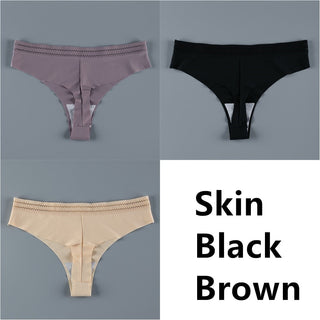 Panties For Women Seamless Panty Set Solid Invisible Underwear Sexy Low Waist Briefs Women's Underpants Lingerie Dropship 3 Pcs ALODIA STORE