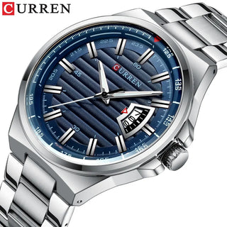 Top Brand CURREN Luxury Quartz Watches for Men Wrist Watch Classic Silver Stainless Steel Strap Men's Watch Waterproof 30M ALODIA STORE