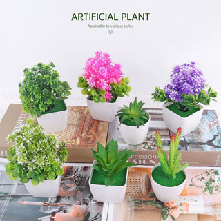 Mini Artificial Aloe Plants Bonsai Small Simulated Tree Pot Plants Fake Flowers Office Table Potted Ornaments Home Garden Decor ALODIA STORE